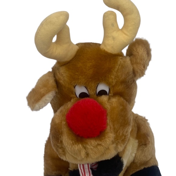 Vtg House of Lloyd Plush Reindeer w/ Candy Cane Christmas Toy Stuffed Animal 12” - Picture 2 of 11